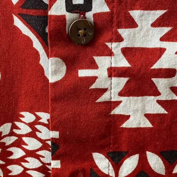 Reyn Spooner Joe Kealuha’s Red Blue Tropical Hawaiin Shirt Made In Hawaii size L - Picture 15 of 15